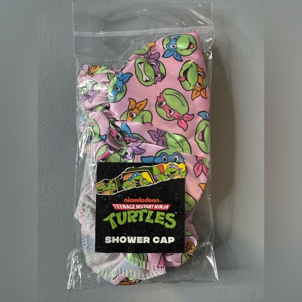 Nickelodeon Pink Teenage Mutant Ninja Turtles Shower Cap pastel colors